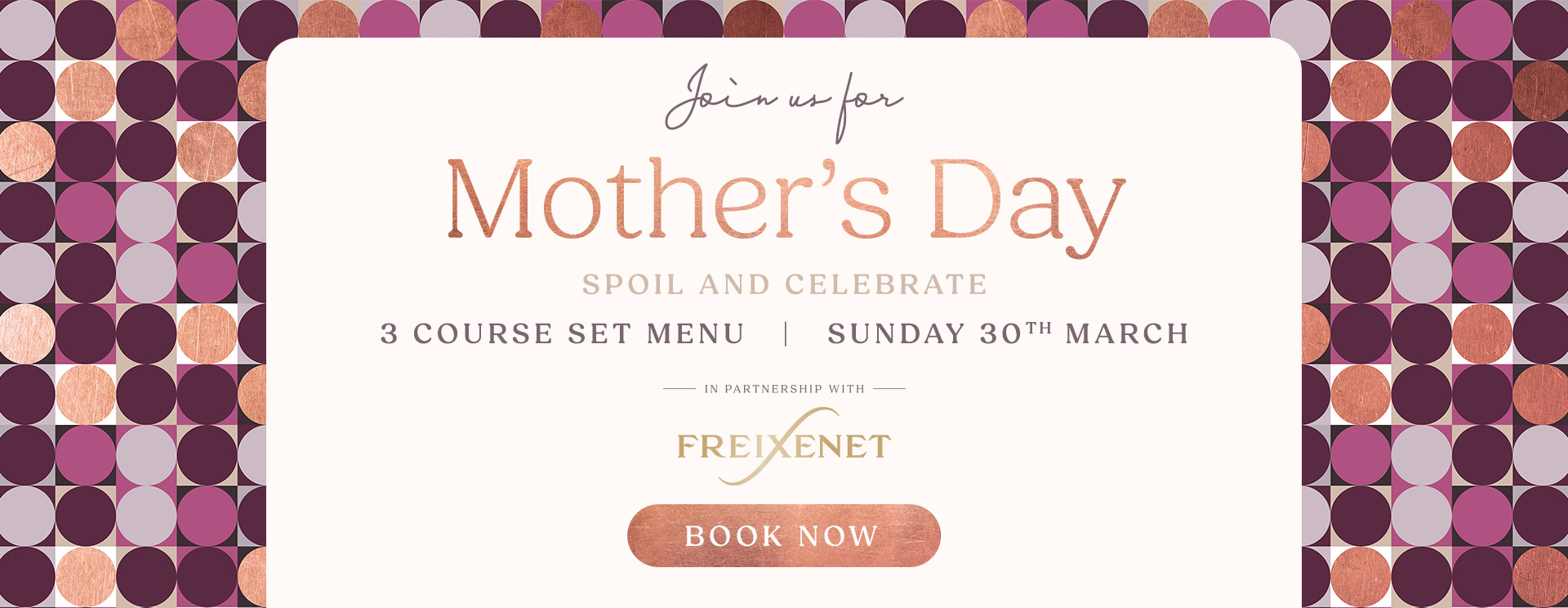 Mother’s Day menu/meal in Weybridge